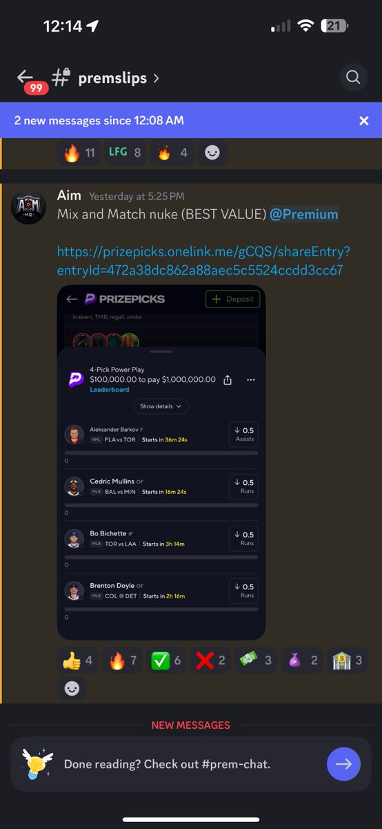 PREMIUM CASHED A 10x NUKE FOR $1,000,000😳💰🔥

6 RANDOM FOLLOWERS WHO:

LIKES, RTs &amp; COMMENTS BELOW WILL BE ELIGIBLE TO WIN $850 EACH via CASHAPP IN 24hrs✅

👇🏽80% OFF PREMIUM DISCOUNT
fanbasis.com/cdl_aim

#AimsHQ #GamblingX #PrizePicks #GamblingTwitter #GamblingCommunity