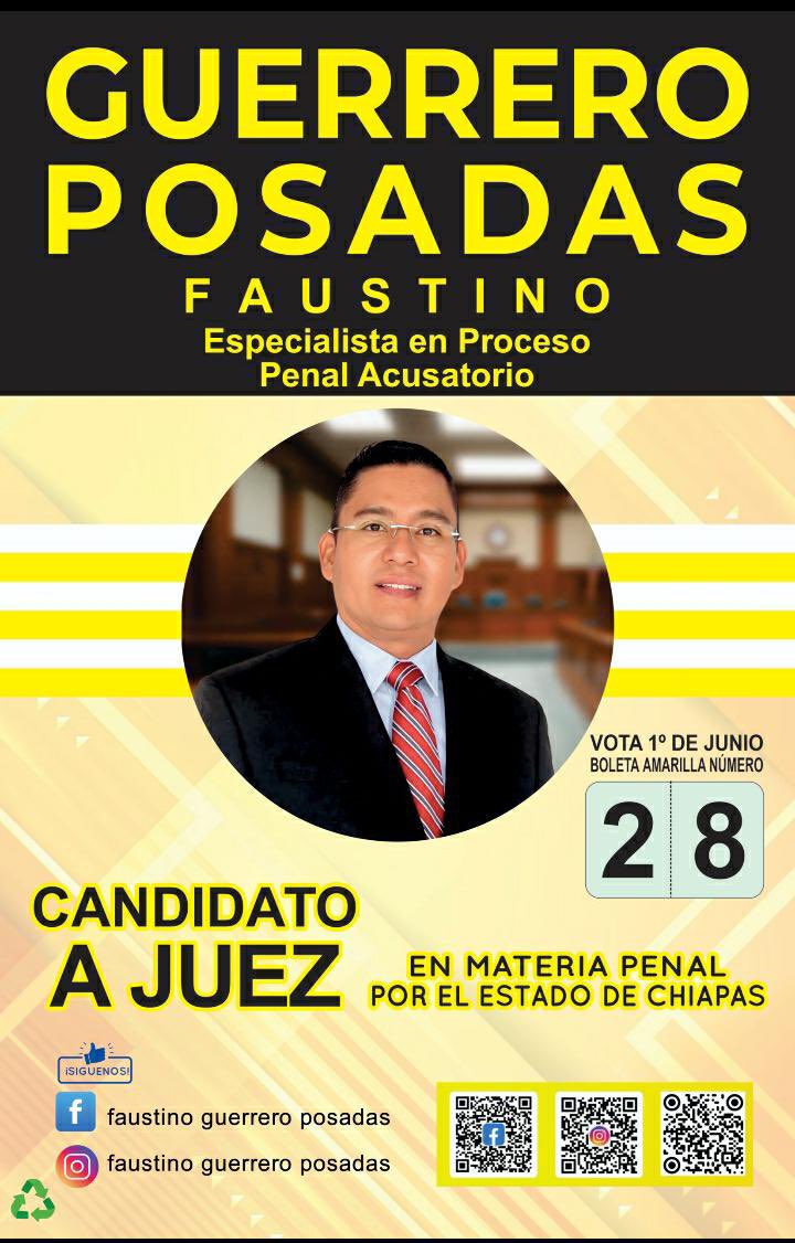 semujmorenacmx's tweet image. #FautinoGuerreroPosadas 
#Chiapas
#EleccionesPoderJudicial