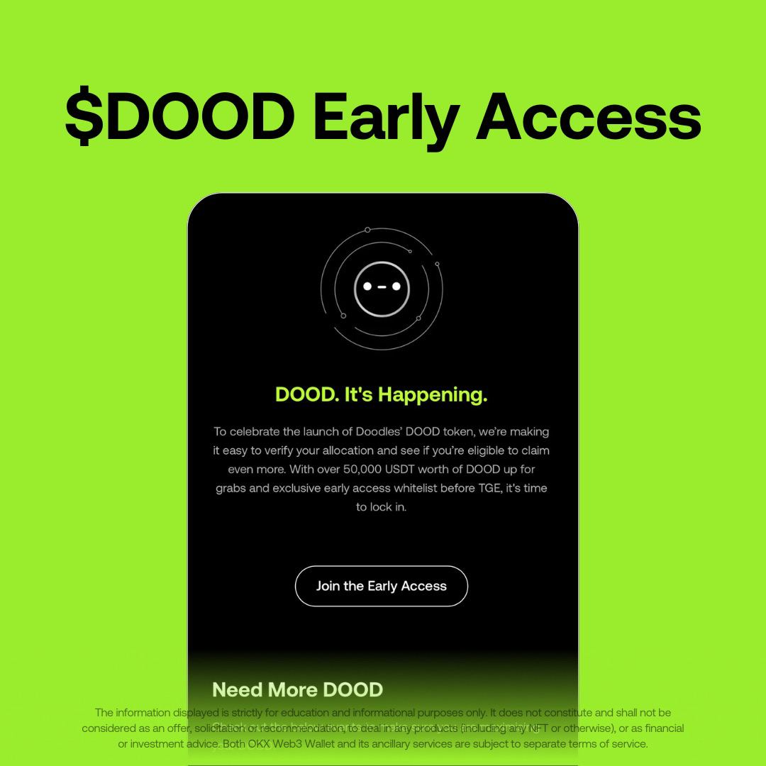 🚨 Get Ready for the First Ever IDO on OKX Web3 – Only 1 Day to Join! 🪙

<a href="/okx/">OKX</a> DEX is back with a bang – and it's bringing the heat with DOOD. It’s Happening, the first IDO campaign celebrating the launch of DOOD, the official token of the iconic Doodles NFT ecosystem! 🎨🚀

🎯