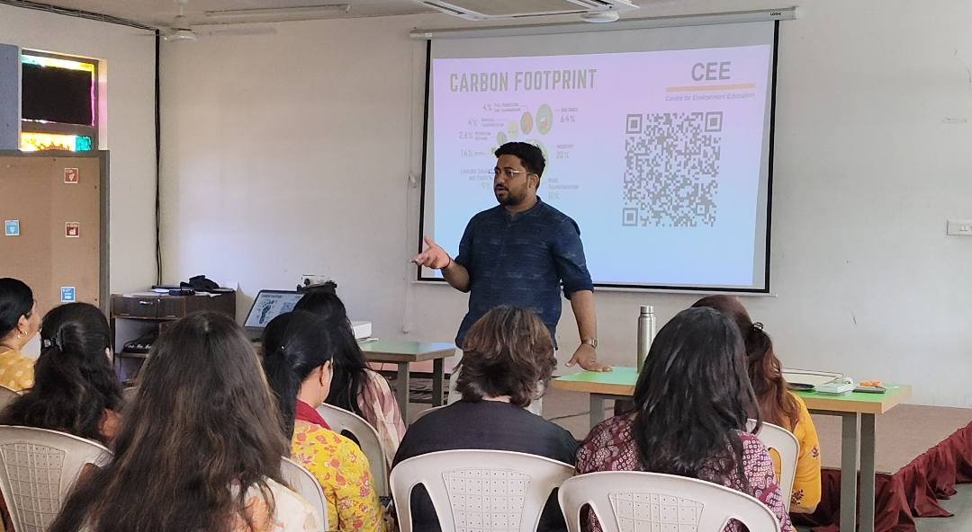 As part of the Teaching for Planet Series, CEE under the Paryavaran Mitra Network, conducted 4-hour interactive teacher training in Ahmedabad for 50 enthusiastic educators, building their capacity to integrate environmental &amp; climate education meaningfully into their classrooms.