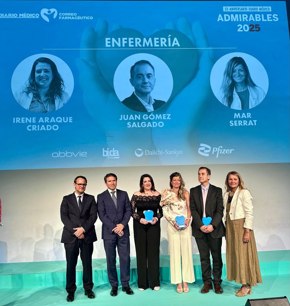 ANDE Directivos Enfermería (@andeorg) on Twitter photo Felicidades a los ganadores premios #Admirables25 en la categoría de #Enfermería.
Enhorabuena Irene Araque <a href="/AraqueIrene/">Irene Araque Criado</a>, Juan Gómez Salgado y Mar Serrat. Nosotros también os admiramos! Felicidades Felicidades a los ganadores premios #Admirables25 en la categoría de #Enfermería.
Enhorabuena Irene Araque <a href="/AraqueIrene/">Irene Araque Criado</a>, Juan Gómez Salgado y Mar Serrat. Nosotros también os admiramos! Felicidades