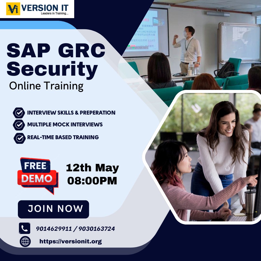 PVersionit's tweet image. AP GRC Securities with Placement Assistants.
NEW BATCH ONLINE DEMO
Fill this form- forms.gle/U1uUyQERx8jwVJ…
#SAPCareers #LearnSAP #OnlineTraining #SAPGRC #SAPGRCTraining #SAPGRCModule
#GRCSecurity #SAPTrainingIndia #SAPCertification
@9030163724,9014629911