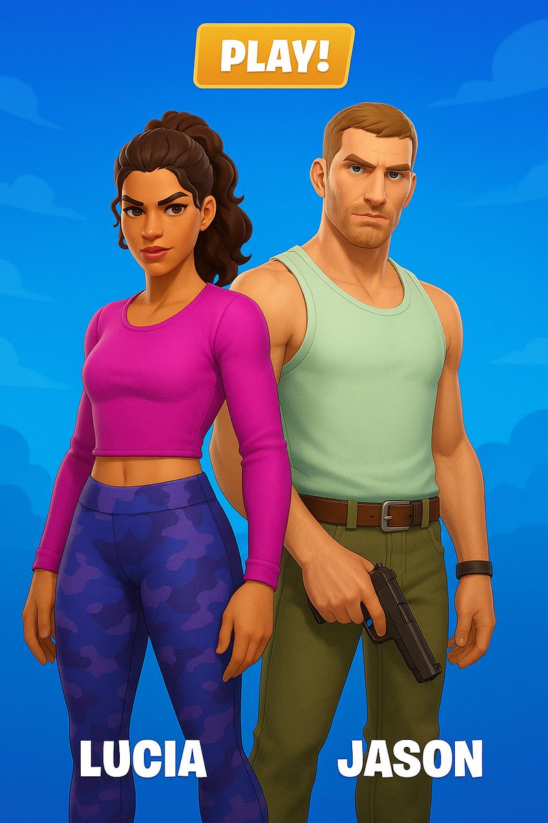 Hey <a href="/Fortnite/">Fortnite</a> &amp; <a href="/RockstarGames/">Rockstar Games</a> you should definitely team up &amp; make a 
Lucia &amp; Jason gaming legends skin
#GTA6 #Fortnite