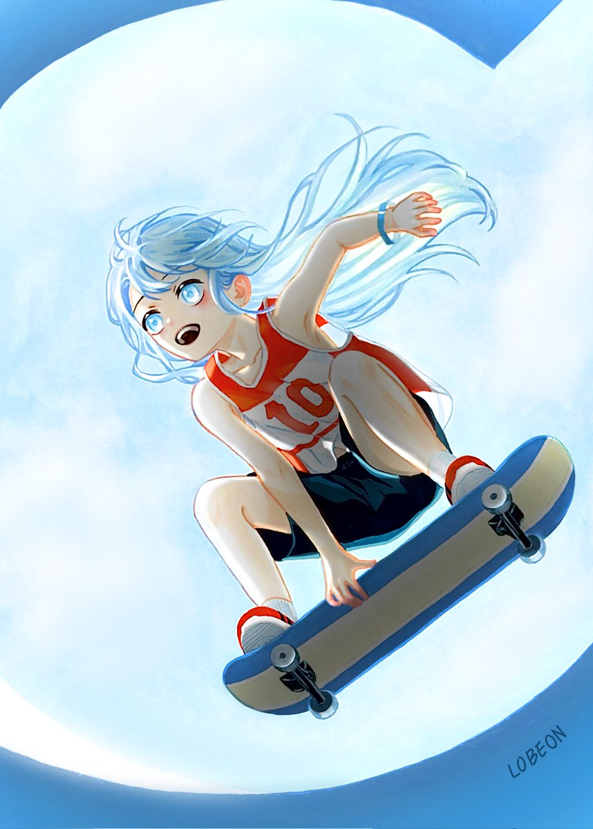 🛹🌈☁️#illustration