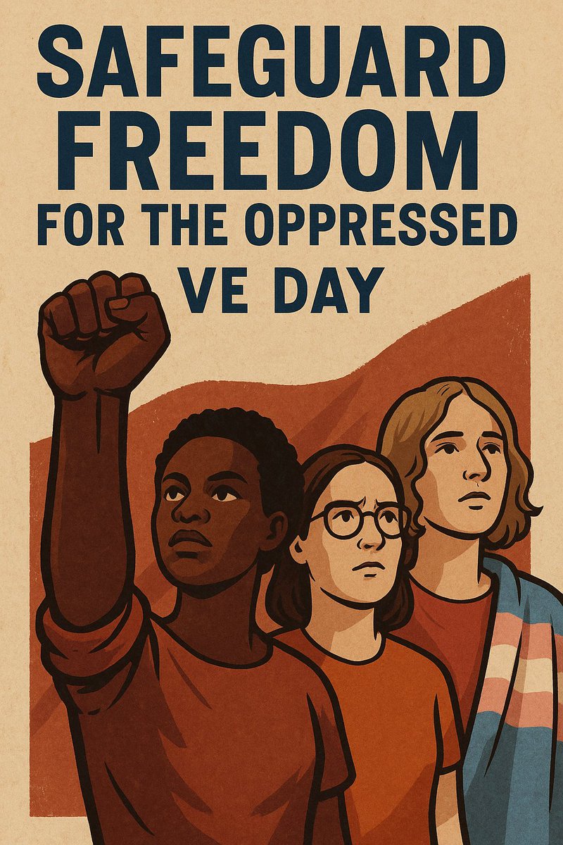 Today on #veday we honour the triumph over fascism, victory for freedom and justice. We see the rights of women, LGBTQ+ people, and esp trans and non-binary folks threatened today, let’s remember: "It is for freedom that Christ has set us free" (Gal. 5:1)  #LGBTQ #HumanRights