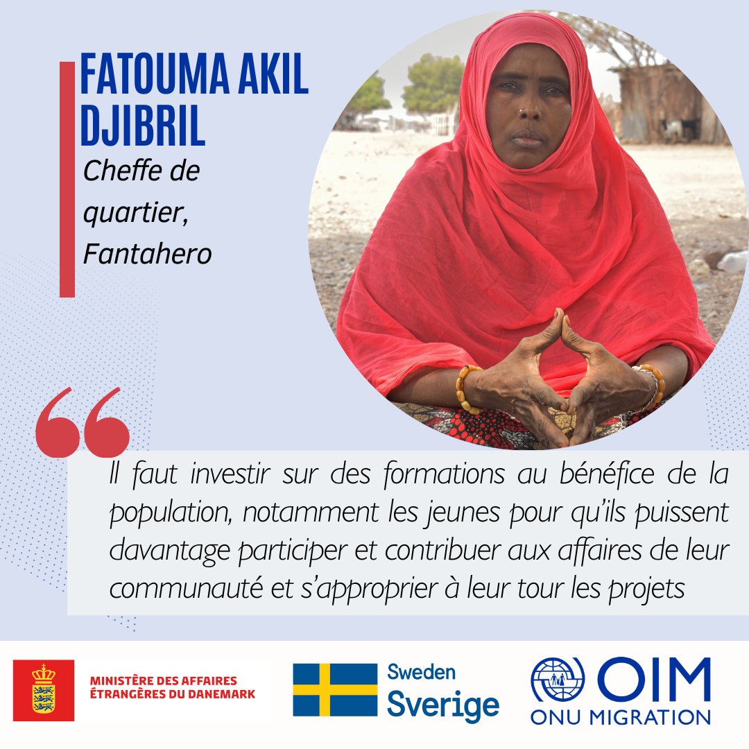 L’OIM 🇩🇯soutient le renforcement des capacités communautaires pour gérer et évaluer des projets prioritaires via des formations en financement, planification, protection des données, intégration du genre, vie associative et plaidoyer.