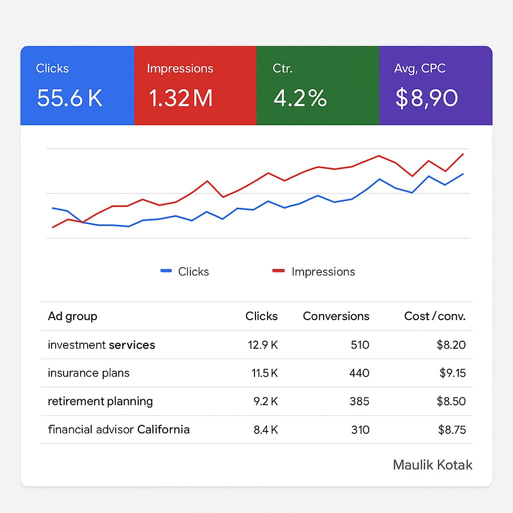maulikkotakstar's tweet photo. Case Study #4: Finance PPC Campaign Success in California 💰
👉 Running a finance business and want results like these?
#financeads #googleads #ppccampaign #digitalmarketing #leadgeneration #fintechgrowth #californiamarketing #ppcspecialist #maulikkotak #performanceads https://t.co/1ViqOpismK