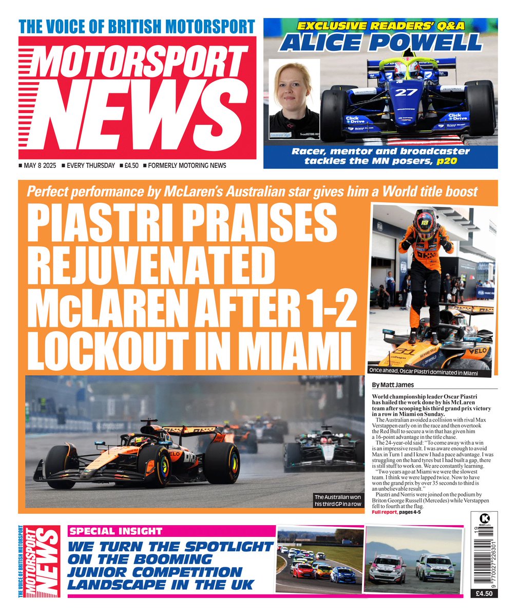 In MN out now we turn the spotlight on thriving junior racing and rallying in the UK. We speak to <a href="/BTCC/">BTCC</a> young star Max Hall, while <a href="/alicepowell/">Alice Powell</a> answers your questions.

Get your copy here: shop.kelsey.co.uk/single-issue/m…

Or see where MN is stocked near you here: frontline-group.co.uk/store-finder/