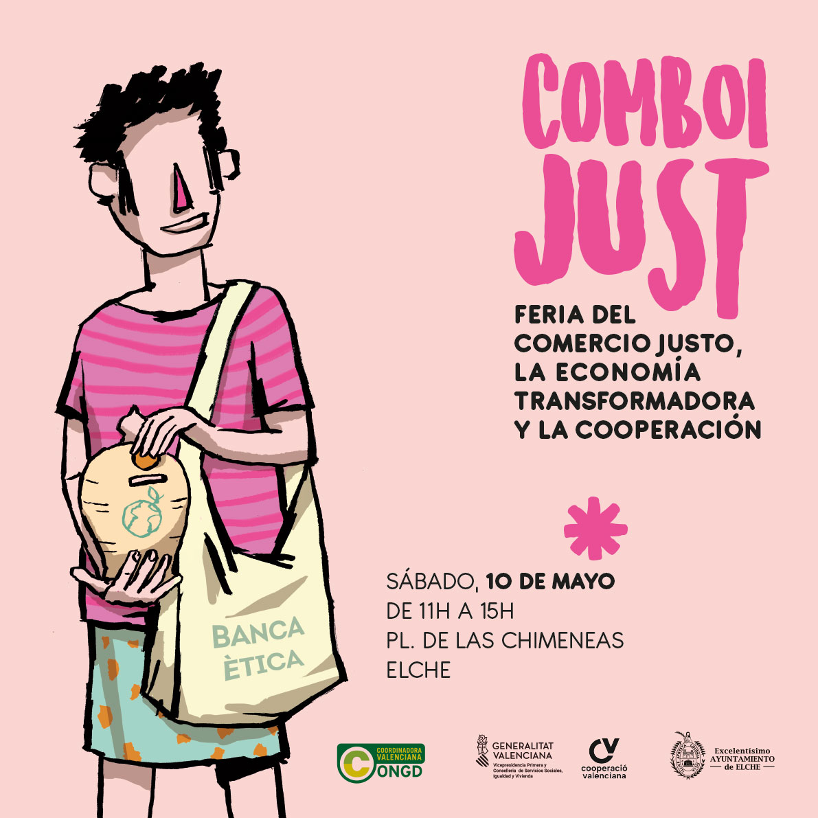 Nuestras celebraciones por el #ComercioJusto arrancan en #Elche. Ven y haz comboi con las organizaciones ilicitanas: tendremos baile, talleres, stands informativos ¡y mucho más!
🗓️Sábado 10 de mayo de 11h a 15h
Plaza de las Chimeneas
Más info cvongd.org/es/agenda/comb… <a href="/CVONGD/">Coordinadora Valenciana de ONGD</a>