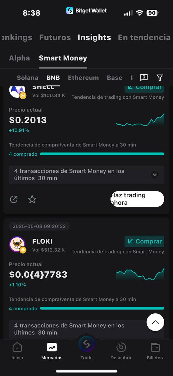 nevingc2002's tweet photo. #BitgetWalletAlpha 
para usar alpha bitget debes seguir estos simples pasos 
1. fondear tu cuenta en que red quieres hacer tus compras debes dejar un poco para pagar los fees de la transaccion 
2.elije la moneda que quieras comprar hay muchas monedas en varias redes que soporta https://t.co/w34rdNpRAl