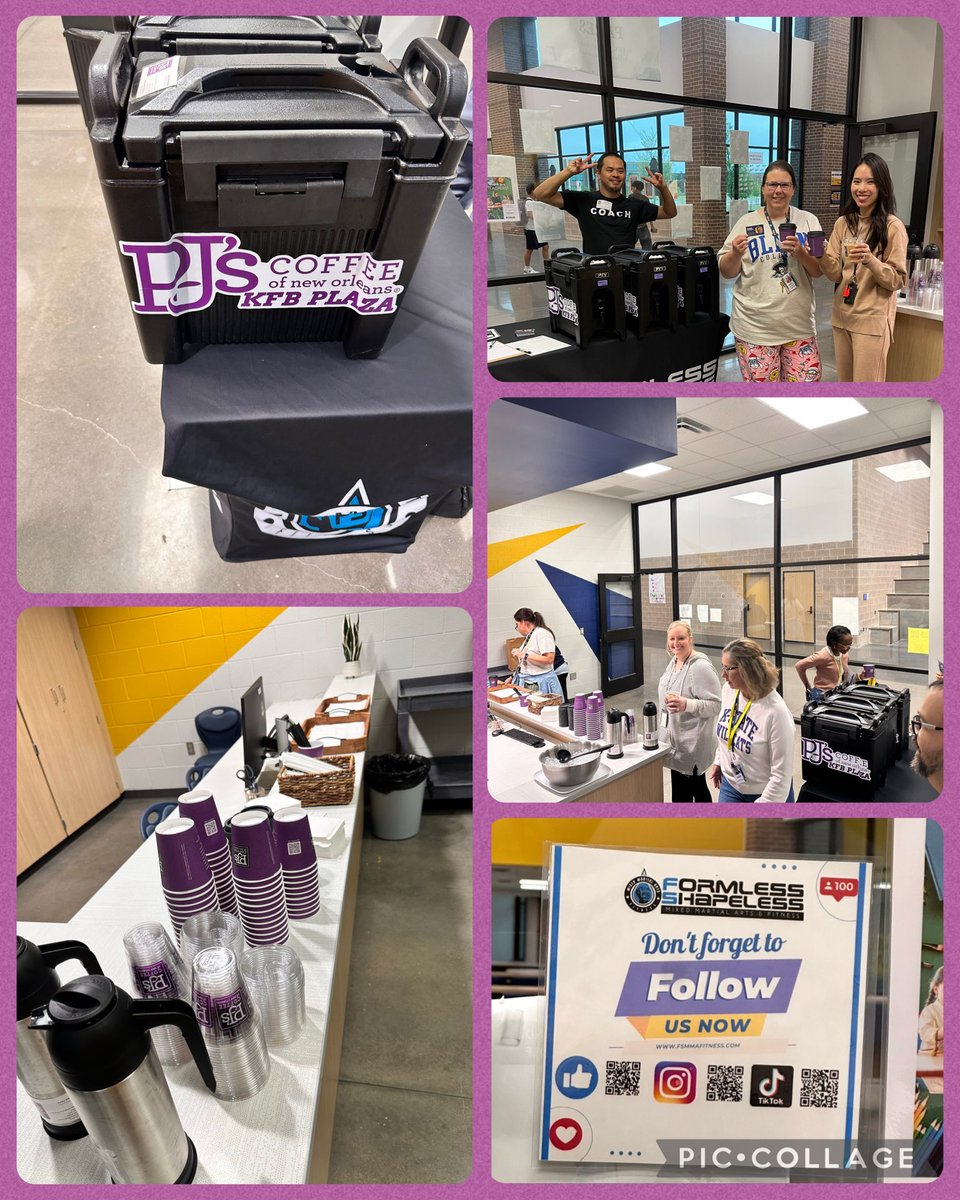 Thank you Formless Shapeless Mixed Martial Arts for the awesome PJ’s Coffee this morning.  Our teachers loved it!  💙💛