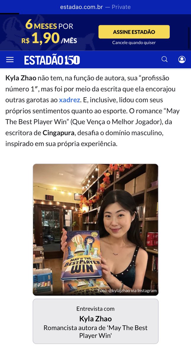 My book ‘May the Best Player Win’ got an incredible write-up in <a href="/Estadao/">Estadão 🗞️</a>!!!☺️🎉