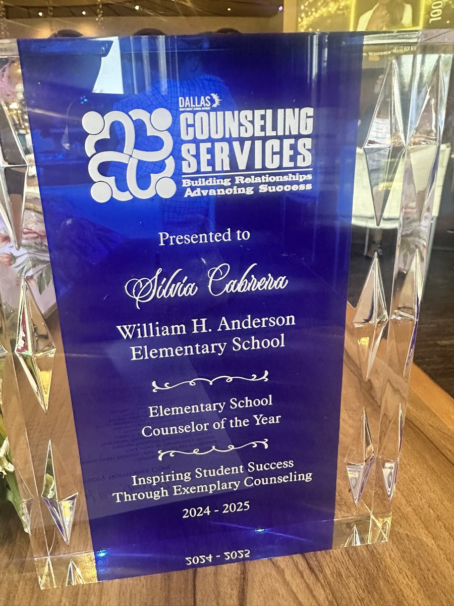 Silvia (@counselormsc) on Twitter photo Feeling so blessed and honored to be named this year’s DISD Elementary School Counselor of the Year!❤️Grateful for this experience and for the amazing William M. Anderson community!🙏🏽🫶🏼#heartoftheschool
<a href="/WMAndersonES/">William M. Anderson Elementary</a> <a href="/CounselingDISD/">Dallas ISD Counseling Services</a> <a href="/DallasISDSupt/">Dr. Stephanie S. Elizalde</a> <a href="/dallasschools/">Dallas ISD</a> Feeling so blessed and honored to be named this year’s DISD Elementary School Counselor of the Year!❤️Grateful for this experience and for the amazing William M. Anderson community!🙏🏽🫶🏼#heartoftheschool
<a href="/WMAndersonES/">William M. Anderson Elementary</a> <a href="/CounselingDISD/">Dallas ISD Counseling Services</a> <a href="/DallasISDSupt/">Dr. Stephanie S. Elizalde</a> <a href="/dallasschools/">Dallas ISD</a>