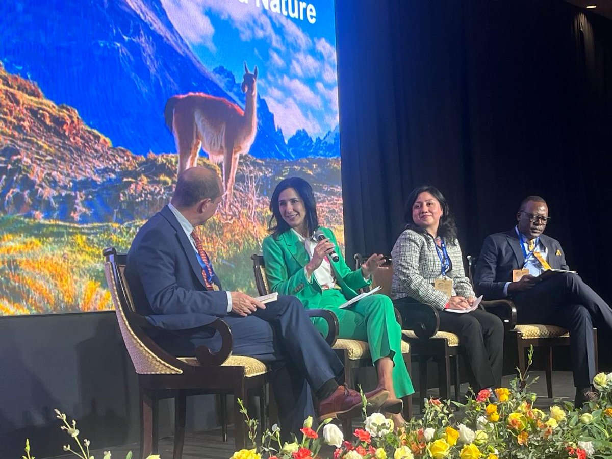 MichMuschett's tweet image. Honored to participate alongside Patricia Joachín, VM🇬🇹 & Douty Chibamba, Min.🇿🇲 from panel Finance for Dev. & Nature moderated by @tombeloe.
My key msgs:
✅ Dev. in harmony w/ nature.
✅ Reduce pressure on planet.
✅ @UNDPBiofin: 150+ finance solutions for systemic change.