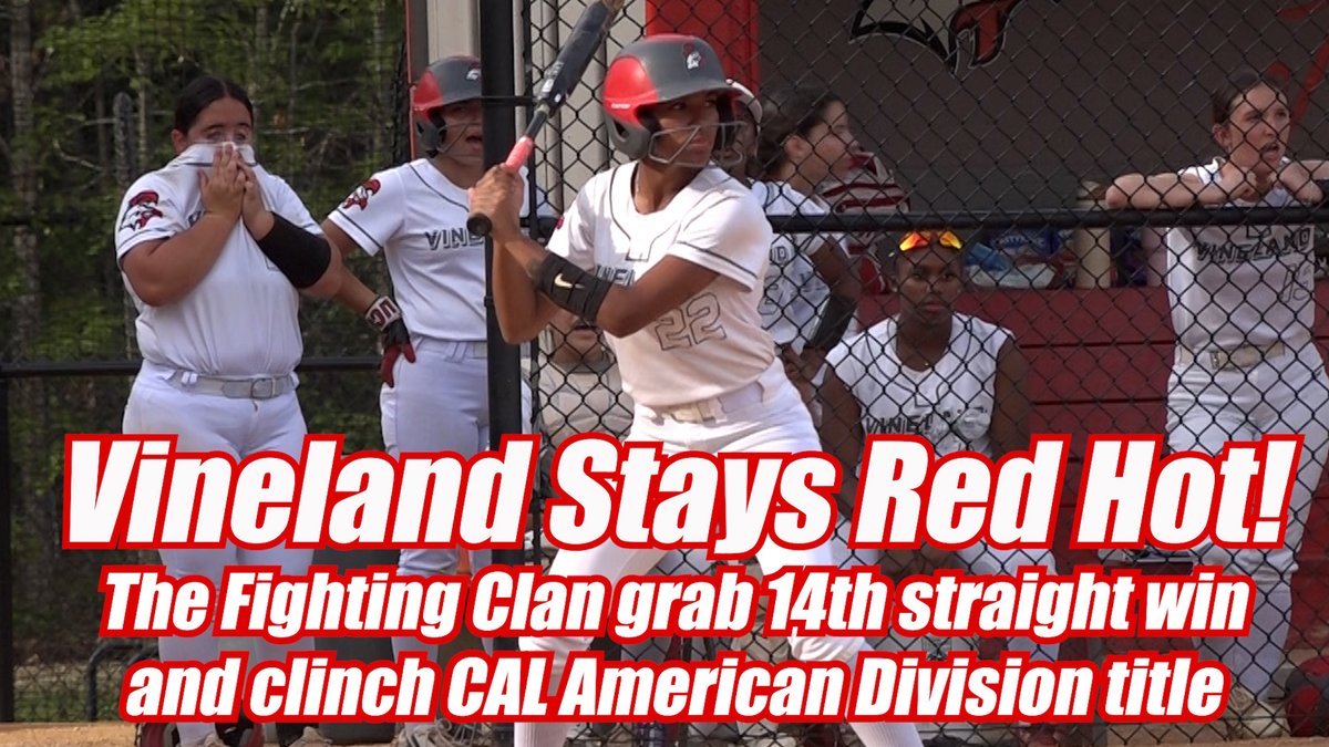 Vineland had plenty to celebrate after knocking off Ocean City on Wednesday. The Fighting Clan earned their 14th-straight win to clinch the CAL American Division title, plus Leah Mears hit a major milestone in the victory.

Watch the FULL highlights from Vineland's 10-0 win HERE: