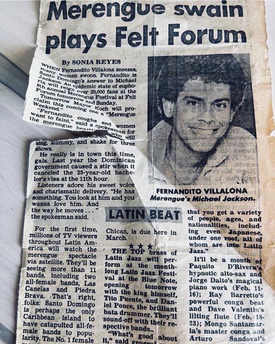 Jejejejejeje. Decían que era, o soy, el Michael Jackson del merengue.