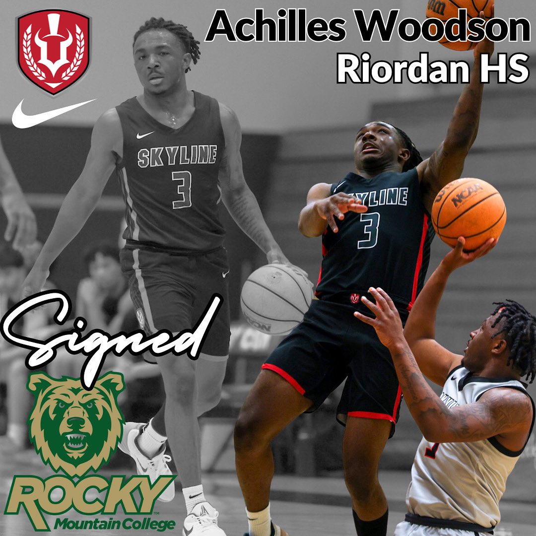 Congrats to Achilles Woodson on signing his full scholarship to Rocky Mountain.
He demonstrated tremendous growth and maturity in his 2 years at Skyline, while excelling on the court.
Looking forward to watching his next chapter- it will be special.
#SkylineSuccess
#SkylineMBBFam