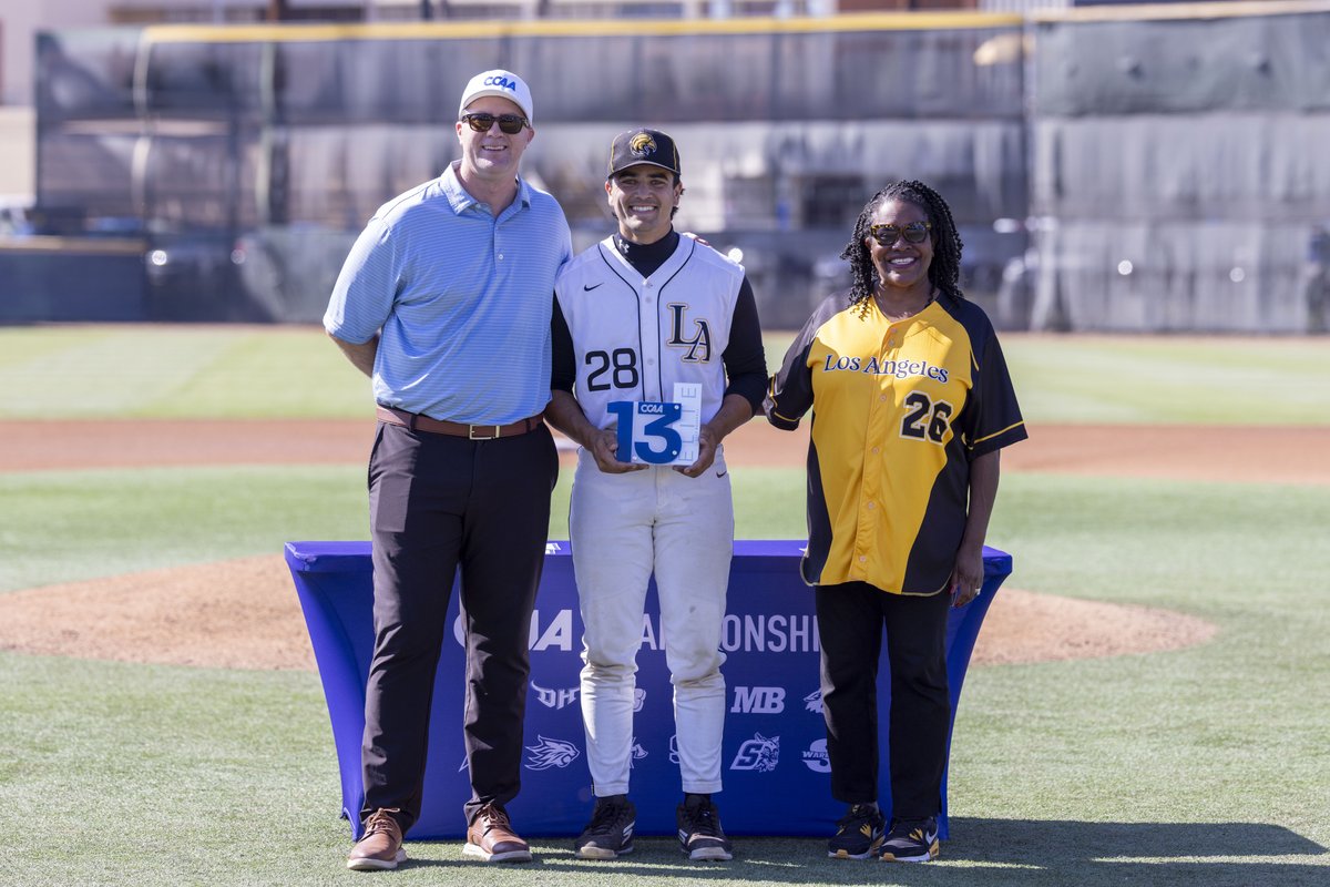 📚⚾ Elite status, on and off the field.

Atticus Gonzalez has been awarded the CCAA's Elite 13 Award — the conference’s top academic honor for baseball — becoming the first Cal State LA baseball player to receive it!

🔗 Read More: bit.ly/4dhlP8E