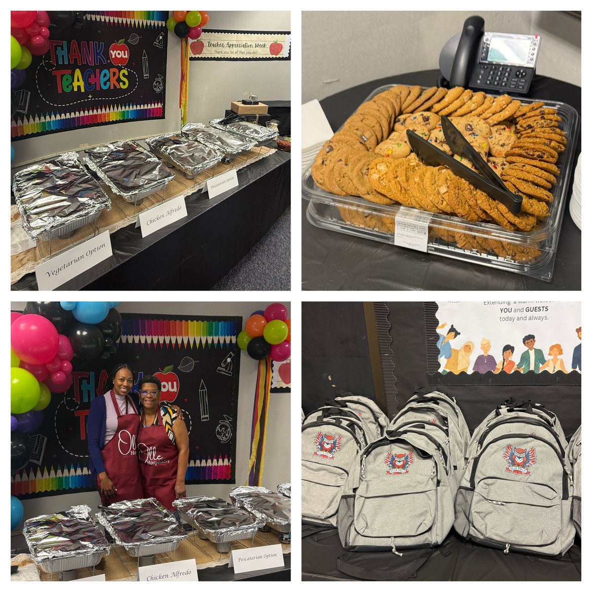 Olle Middle School (@ollemightyowls) on Twitter photo Mon & Tues our Hospitality , <a href="/OlleCounselors/">Olle Counselors</a> & Specialist Teams provided breakfast. Our principal <a href="/poullard_colina/">Dr. Colina Poullard</a> provided a luncheon today. Our Olle parents & STEM club will treat us on Thurs & Fri.
We love and are so grateful for our Teachers!!!
#TeacherAppreciationWeek Mon & Tues our Hospitality , <a href="/OlleCounselors/">Olle Counselors</a> & Specialist Teams provided breakfast. Our principal <a href="/poullard_colina/">Dr. Colina Poullard</a> provided a luncheon today. Our Olle parents & STEM club will treat us on Thurs & Fri.
We love and are so grateful for our Teachers!!!
#TeacherAppreciationWeek
