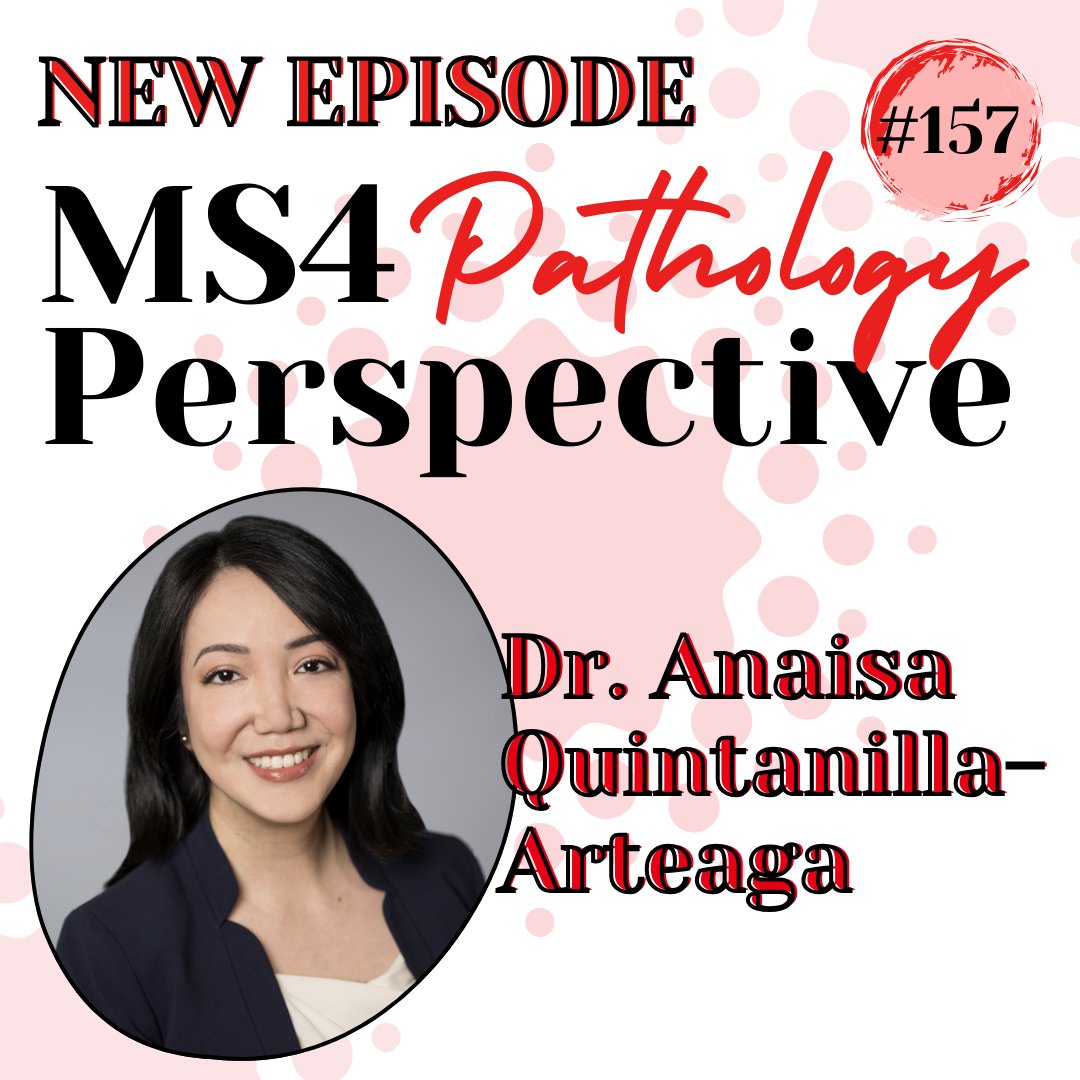 Medicus (@medicuspodcast) on Twitter photo In this 4th year medical student (MS4) series, we chat about the field of Pathology. Our guest, Dr. <a href="/Anaisa_QA/">Anaísa Quintanilla-Arteaga, MD</a>, shares advice on how to set yourself up for success regarding matching into this unique specialty.
open.spotify.com/episode/1YnU5d…
<a href="/NU_Pathology/">Northwestern Pathology</a>
<a href="/LoyolaStritch/">Stritch School of Medicine Loyola Chicago</a>
<a href="/MatchToPath/">MatchToPath</a> In this 4th year medical student (MS4) series, we chat about the field of Pathology. Our guest, Dr. <a href="/Anaisa_QA/">Anaísa Quintanilla-Arteaga, MD</a>, shares advice on how to set yourself up for success regarding matching into this unique specialty.
open.spotify.com/episode/1YnU5d…
<a href="/NU_Pathology/">Northwestern Pathology</a>
<a href="/LoyolaStritch/">Stritch School of Medicine Loyola Chicago</a>
<a href="/MatchToPath/">MatchToPath</a>