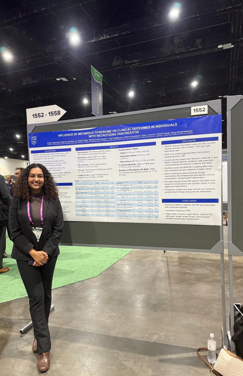 PreethiJaganna2's tweet photo. First #DDW2025 experience—grateful for the opportunity to present under the mentorship of @VinayChandraMD and be part of the amazing @MayoClinicGIHep team. Inspired, humbled, and excited for what’s ahead! #WomeninGI #GItwitter @DDWMeeting https://t.co/5lGuDwnin5