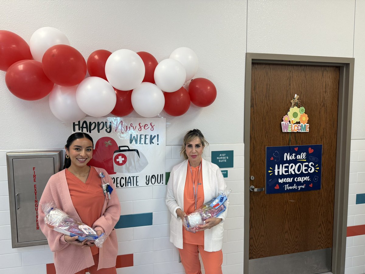 Happy Nurses Day to our two beautiful nurses that take care of our scholars and staff every day. We thank you for the TLC you show to everyone.  #Allin #CTEBrighterTogether💎 #WeLeadTX ❤️❤️🌵