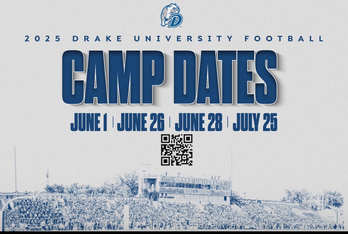 Thank you <a href="/DrakeBulldogsFB/">Drake Football</a> and <a href="/Coach_VasquezAJ/">A.J. Vasquez</a> for the personal invitation to your prospect camp! can’t wait to come out and compete!
 <a href="/joe_evans7/">Joe Evans</a>