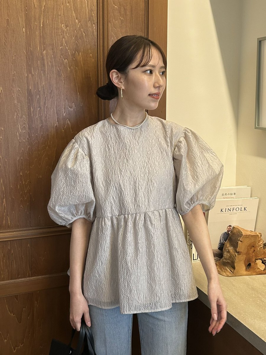 New Arrival - 袖ボリュームジャガードデザインブラウス ¥12,980- (tax 