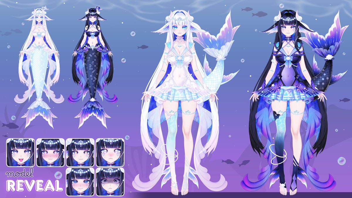 Feeshys's tweet image. Now it's MerMay, I want to of(fish)ally reveal my new Galaxy Mermaid VTuber Model!!
🎨 by the wonderful @shyfenich thank you for all your hard work on the details!!
Reveal graphics by @AmayaSin_
(Please pretend you haven't seen art of her around yet!!!)