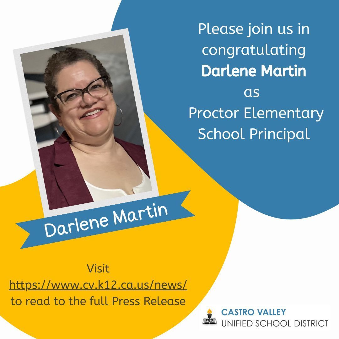 📢 Big news at Proctor Elementary!
Please welcome Darlene Martin as our new principal! With 8 years of principal experience and a passion for inclusive education, she’s ready to lead Proctor into its next chapter. 🌟

 Read the full press release here: buff.ly/jqYx6yI