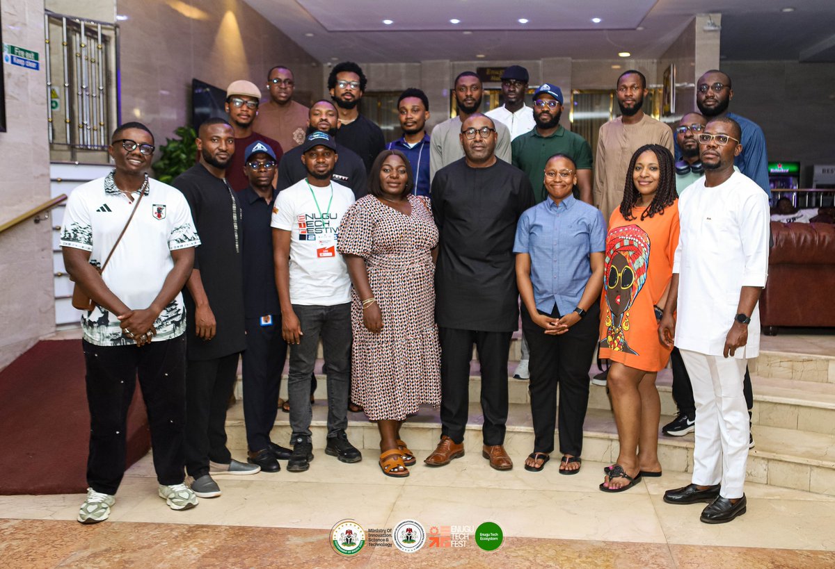 Enugu_techfest's tweet image. Our investors had an insightful meeting with founders after the main event last night.
Graciously hosted by Ekene Odum of @genesystechhub
The mixer brought together brilliant minds like Napa Onwusah @cynthiaechisom, @eliezerajah, and @_arthurokonkwo.
#etf2025 #coaltocode #tech