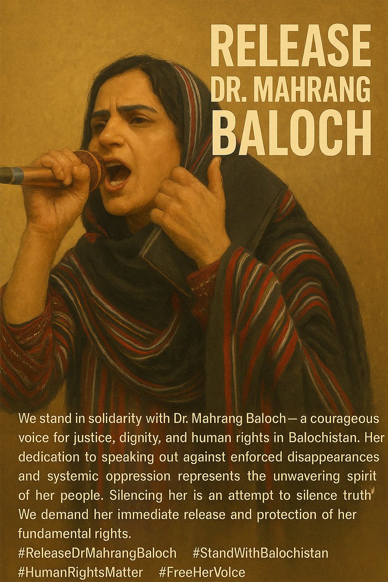 zehrijournalist's tweet image. Release Dr Mahrang Baloch