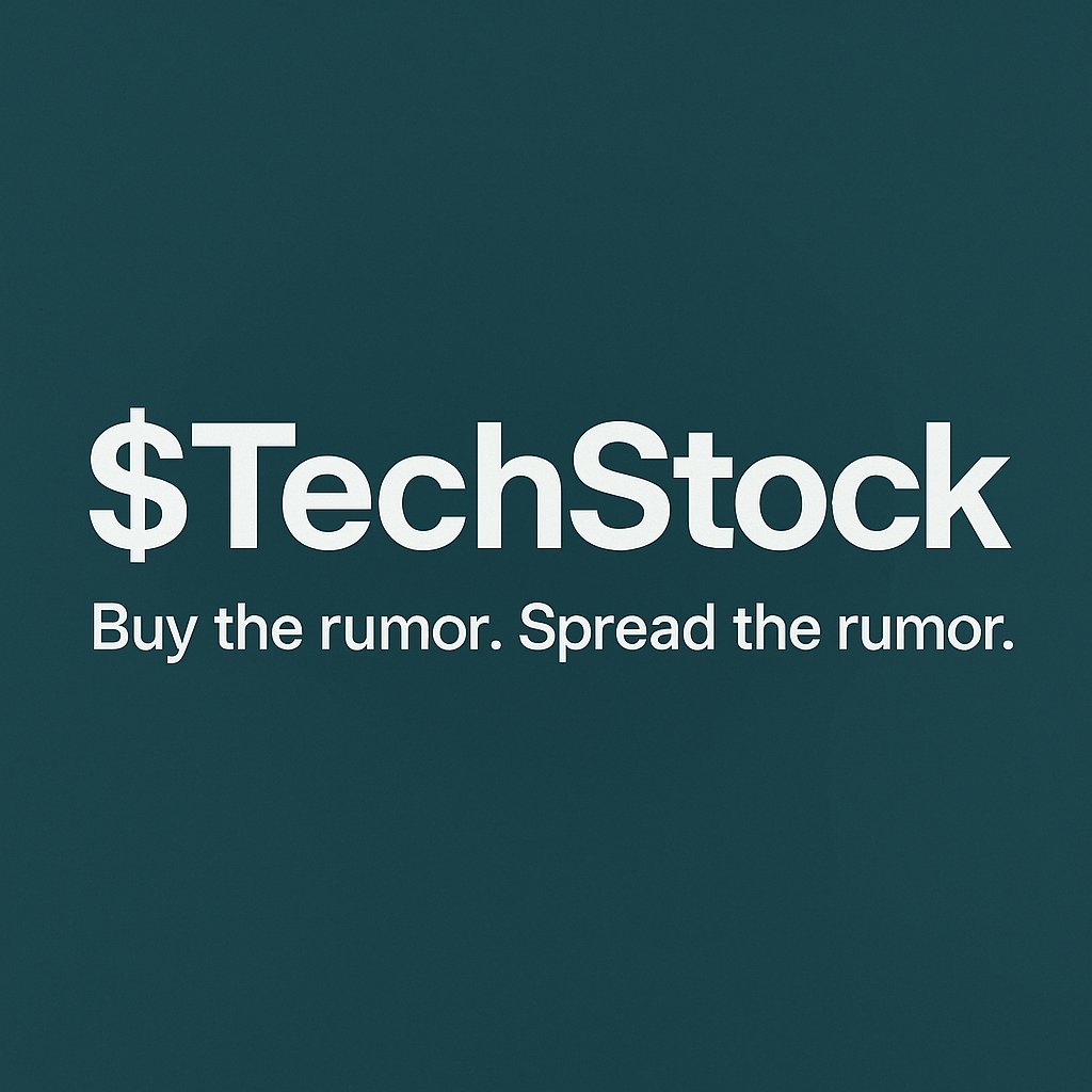 TechStockCoin's tweet image. Everyone wants to buy the next 100x.
Nobody wants to press the green button when it still feels early.
$TechStock isn’t a chart yet.
It’s a thesis. A trigger. A future headline.
Act accordingly.