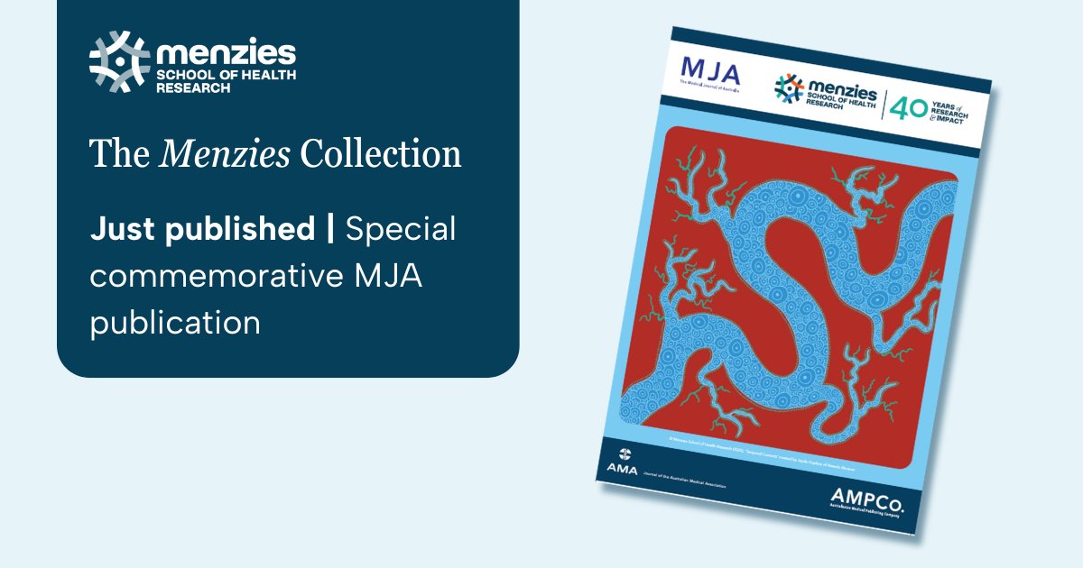 Just published | As part of our 40th anniversary, we’ve been working with the Medical Journal of Australia (MJA) to compile a special, commemorative publication, known as the Menzies Collection: mja.com.au/journal/collec…

#Menzies40Years #40YearsofImpact #ResearchExcellence