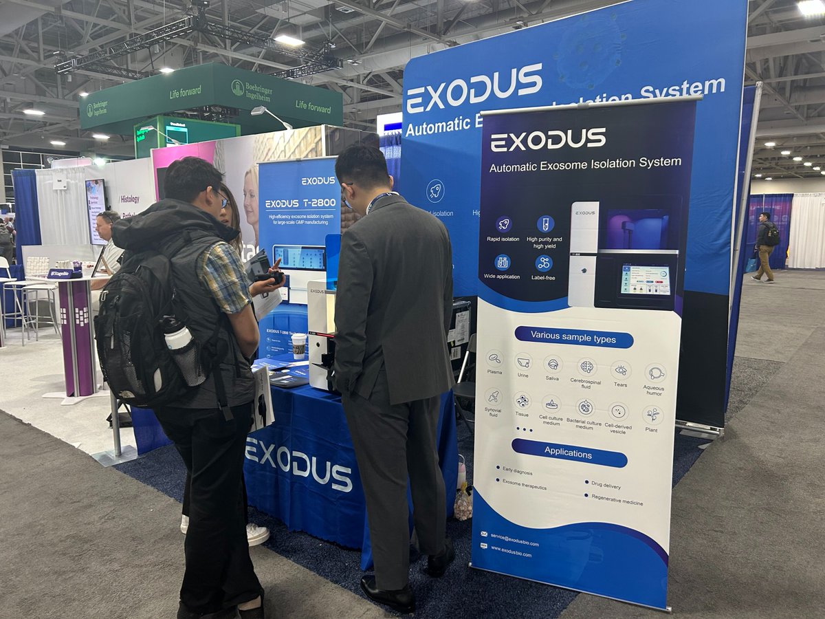 exodus_bio's tweet photo. #ARVO2025 We truly enjoyed this incredible event, filled with insightful discussions, meaningful connections, and much interest in our exosome isolation system #EXODUS. Thank you to all the organizers and participants for helping make this event such a great success.
#EXODUSBIO https://t.co/qcnNOfUakX