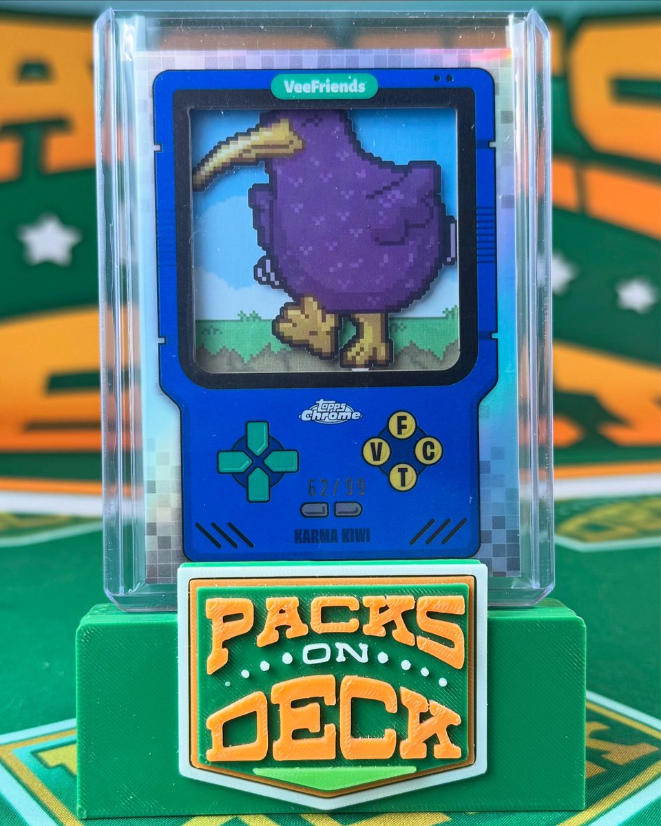 PacksOnDeck's tweet photo. Karma Kiwi Game On 👾 Case Hit from Topps Chrome Vee Friends Hobby! https://t.co/nkcWejAPvl