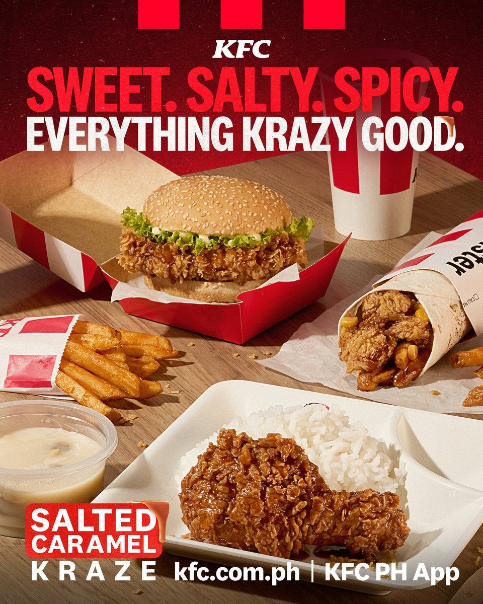 A little sweet, a little salty, a little spicy, and a whole lot of krazy good. Get it all in one bite of your KFC Salted Caramel Kraze fix. Order now! ✨