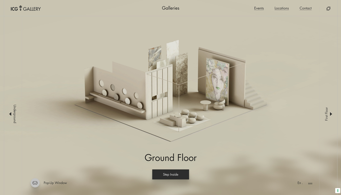 完成度の高い大量の 3D シーンを巡る ICG Galleries のスペシャルサイトが素晴らしい没入感 - WebGL 総本山 webgl.souhonzan.org/entry/?v=2919