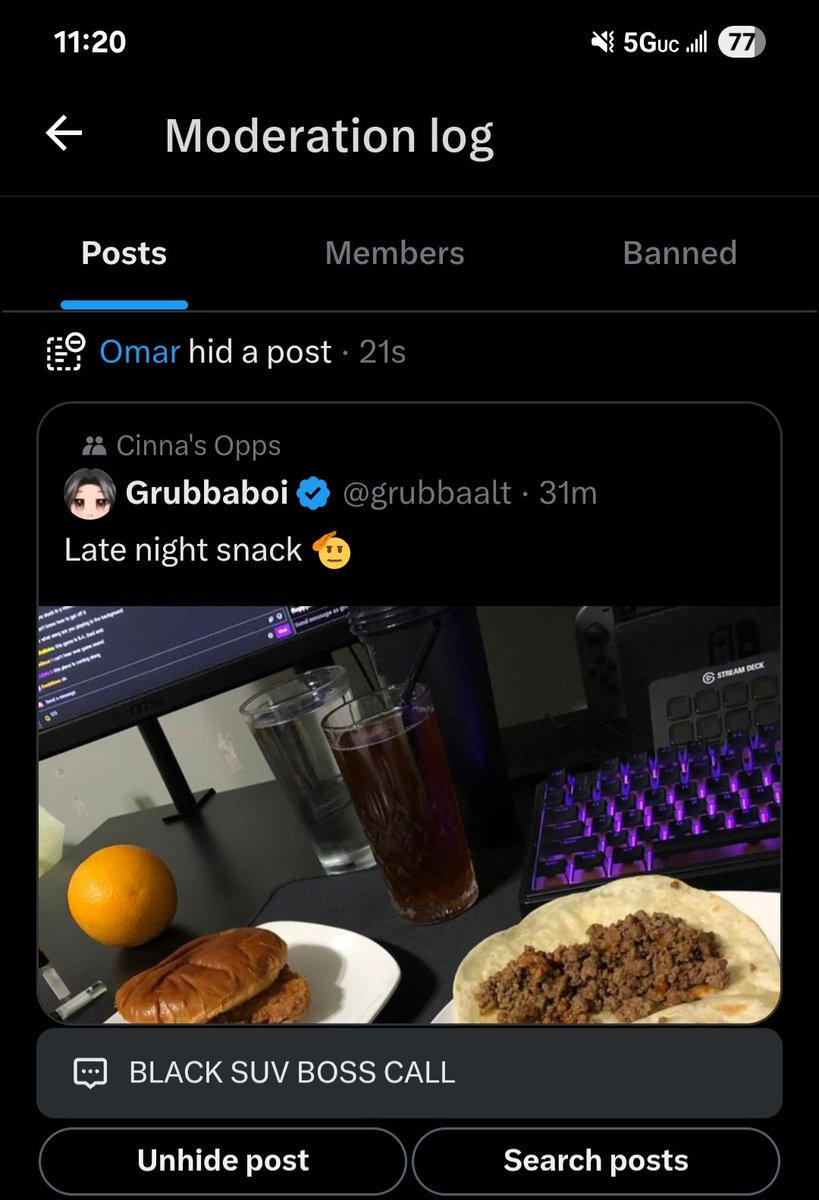 It had to be done because of the tacos