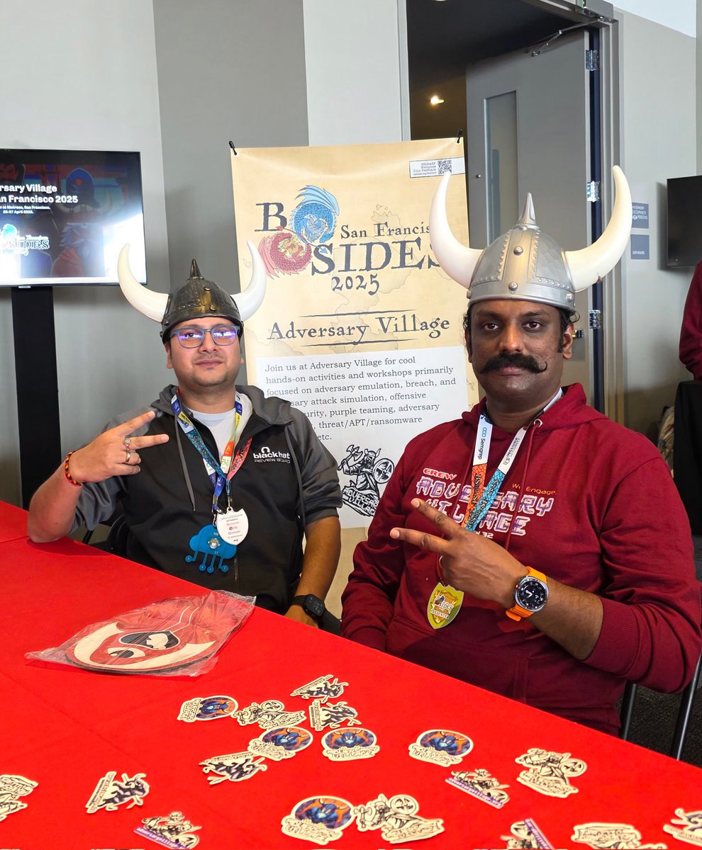 abhijithbr's tweet image. It was fun hosting @AdversaryVillag at @BSidesSF this year!
Met a ton of friends, gurus, and fellow hackers! 💜✌️
@vivekramac @upgoingstar @hacker_213
and a lot of more folks who are not in these pics.
#BSidesSanFrancisco