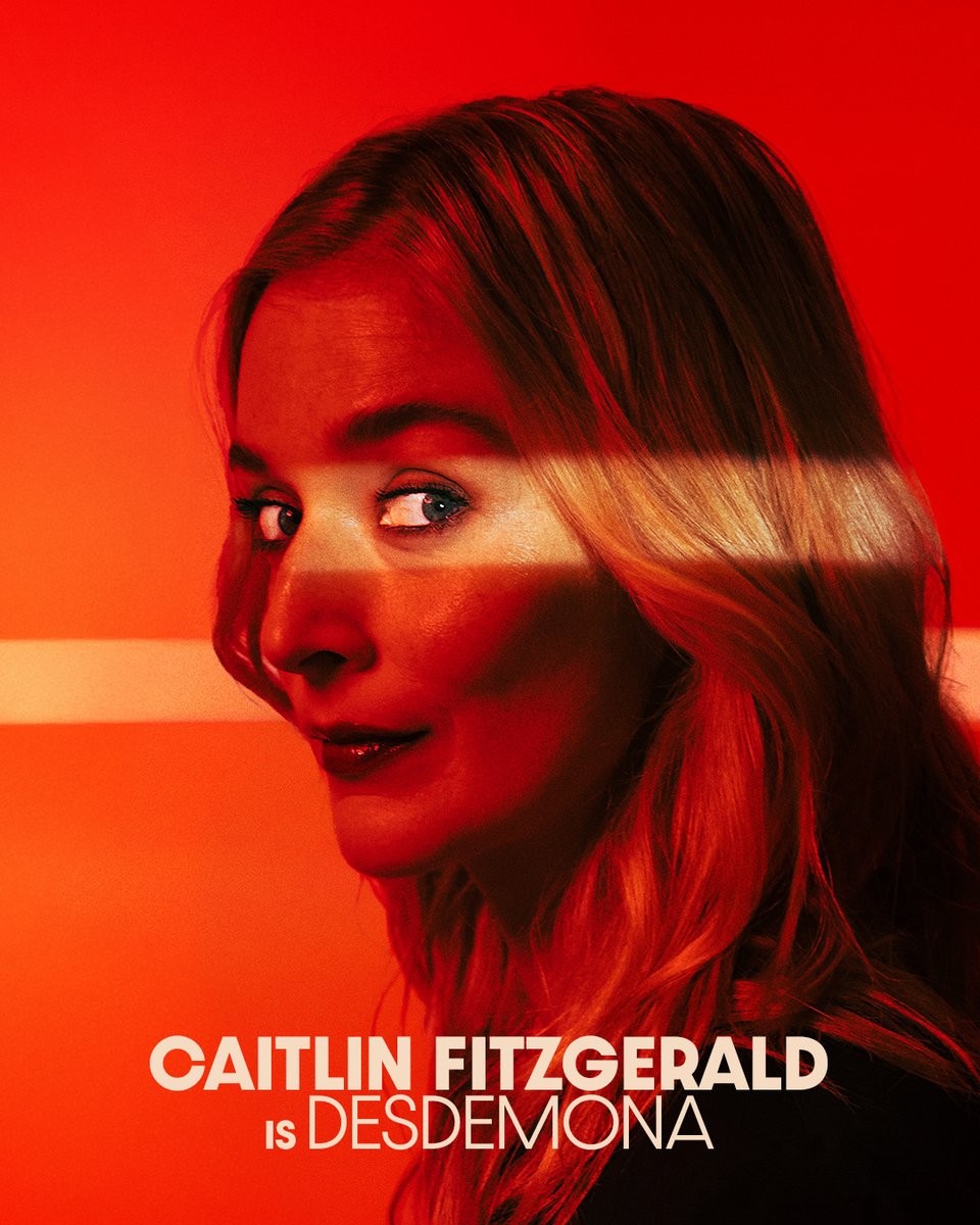 Caitlin FitzGerald is Desdemona. 

Shakespeare’s psychological thriller OTHELLO rages to life like never before in an explosive new production starring David Harewood, Toby Jones and Caitlin FitzGerald.

Theatre Royal Haymarket | October 2025