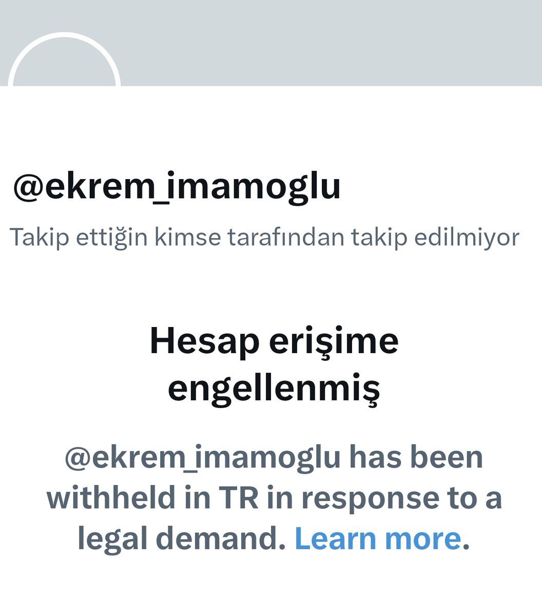 Kazandığı ilk seçimi iptal ettiler, olmadı. Belediyeyi çalıştırmamak için türlü dalavere çevirdiler, olmadı. Diplomasını sildiler, olmadı. Kumpasla tutukladılar, olmadı. İftira yağdırdılar, olmadı. Şirketine çöktüler, olmadı. Şimdi de sosyal medya hesabını engellediler. Acziyet.