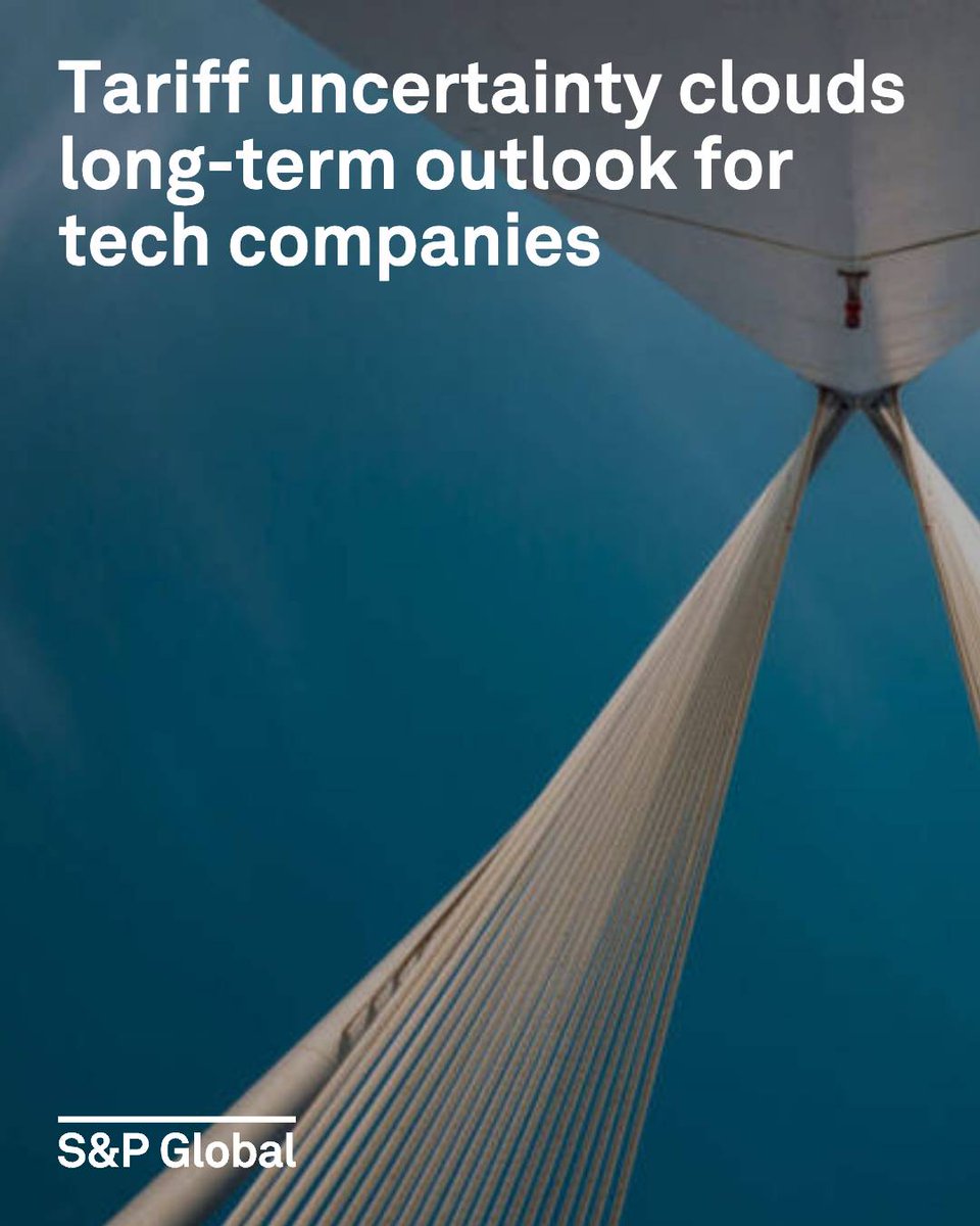 SPGlobal's tweet image. From @SPGMarketIntel: #TechCompanies are exploring short-term strategies to navigate global #tariff uncertainty while holding off on long-term decisions about manufacturing and expansion.

Read more: okt.to/uYIsha