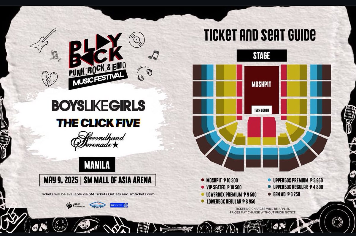 linethbgn's tweet photo. LFB: UB PREMIUM SEC 418
2 extra tickets selling for same price
RFS: our friend cannot attend anymore
Meet up tomorrow - MOA Arena

Dm me 💌🤘🏻🎸

#PlaybackMusicFestival 
#PunkRockandEmo
#TheClickFive
#SecondhandSerenade
#BoysLikeGirls 
#LFB #WTS #ConcertTickets https://t.co/UUwWLqaKUL
