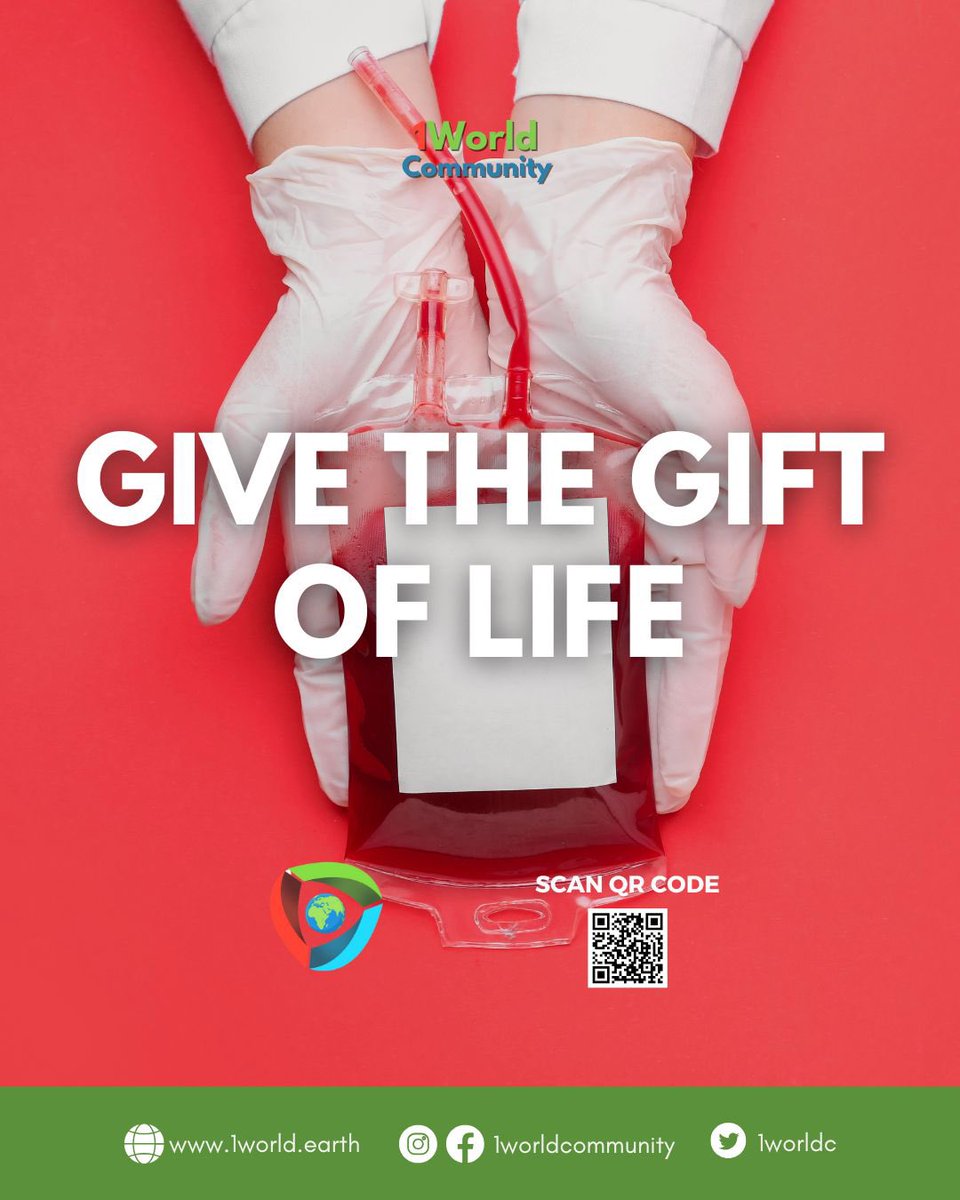 Every drop counts! Did you know that donating blood can save up to three lives? Your blood donation can help patients in emergencies, surgeries, and those with medical conditions.

Let us know what you think: bit.ly/survey1world

#DonateBlood #SaveLives #BloodDonation