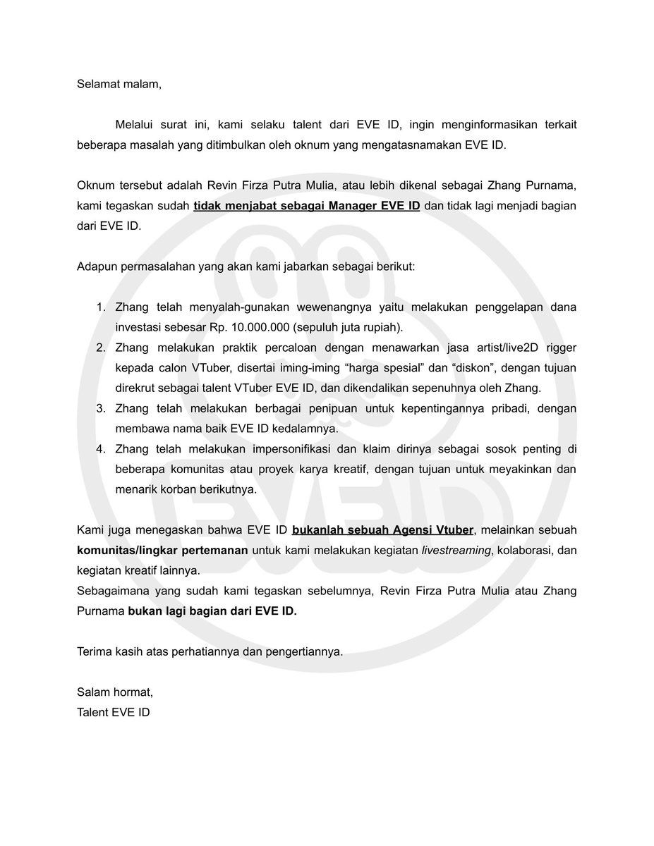 Ngakak banget akun EVE nya diapus sama anomali satu itu 🤣 Nih yang mau baca lagi masih ada~ ✨🤍