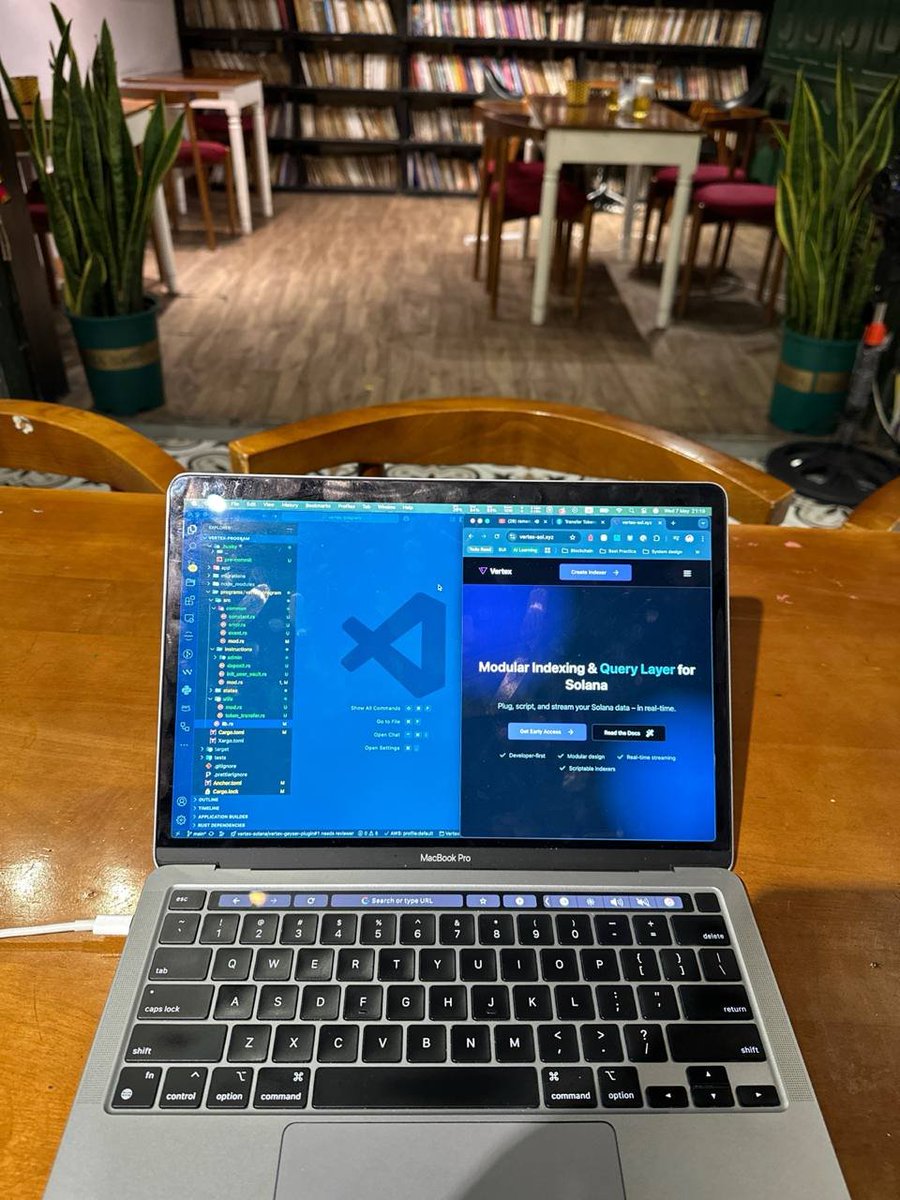 vertex__sol's tweet image. 🎯 Dev Update from Vertex
We’re working on on-chain fee handling!
🔹 Users will pay a fee when creating indexers on-chain
🔹 Reading indexed data? Also onchain 💡
Efficient. Transparent. Web3-native.
We’re pushing indexing infra forward ⚙️🛠️