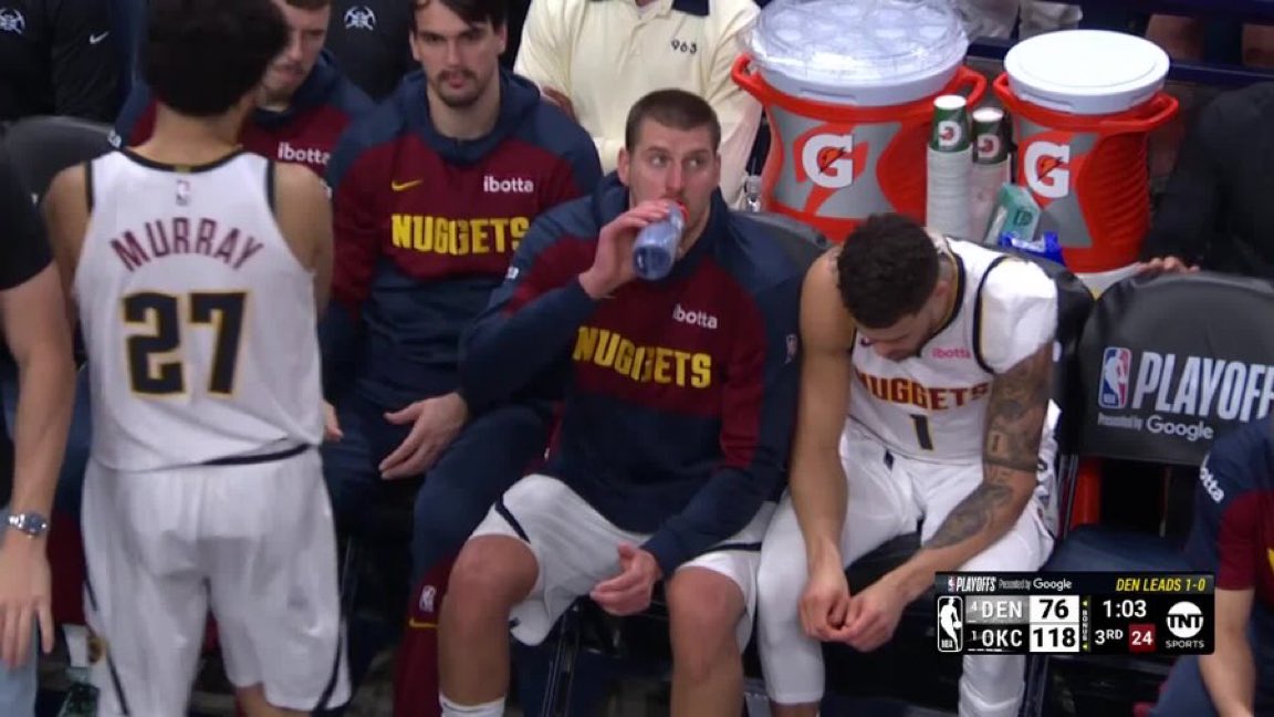 Jokic fouls out in third quarter of Game 2 vs. OKC 😳