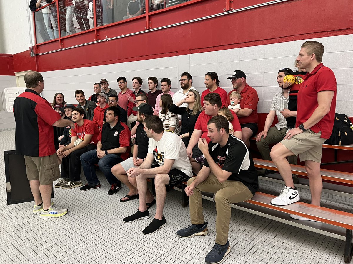 Tonight we honored Sal’s incredible coaching career at his final home game. No coach in Naperville Central history has one more state titles, but more important, was the relationships he built dating back in 1992. Great to see all the alumni sitting in the stands!