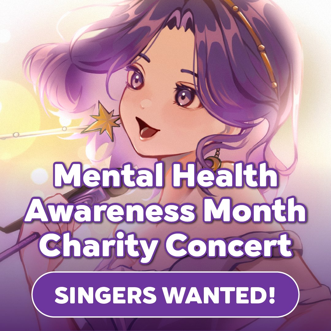 ✨ SINGERS WANTED! ✨

May is Mental Health Awareness Month!

Mental health is something I'm very passionate about and I would love if you could help me put on an amazing concert to raise money and awareness this year!

📅 Concert on May 31st
⬇️ Form in replies (closes May 13)